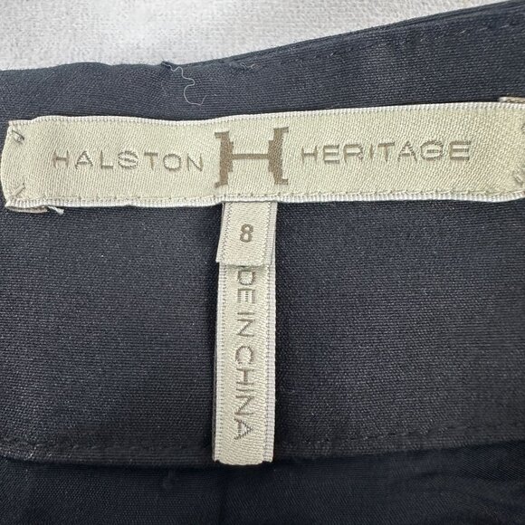 Halston Heritage Womens Black Pleated Skirt Size 8 Silk & Viscose - Picture 4 of 6